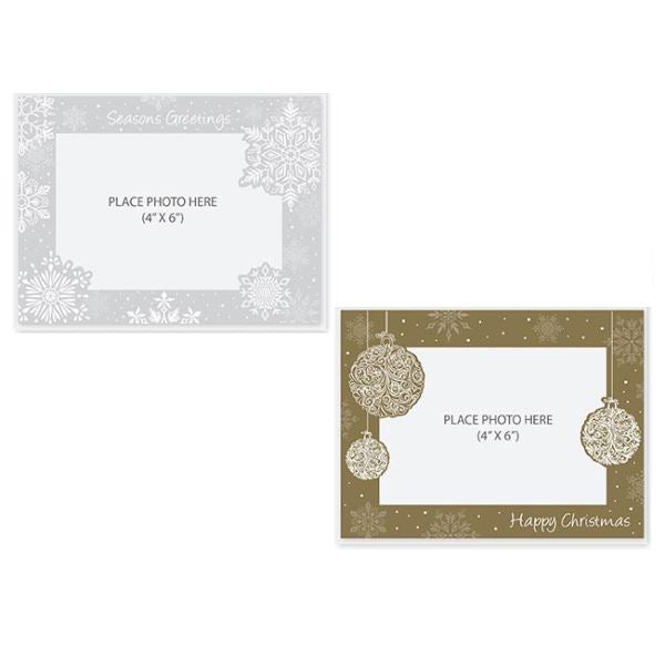 6 CHRISTMAS PHOTO CARD SILVER SNOWFLAKES FROZEN. 9940SILVER \\\9940SILVER