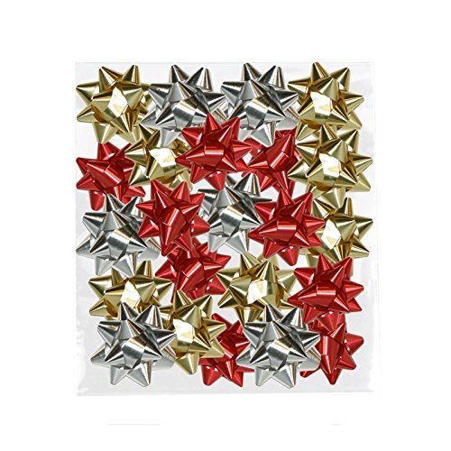 25 METALLIC BOWS MIX COLOUR. 15657