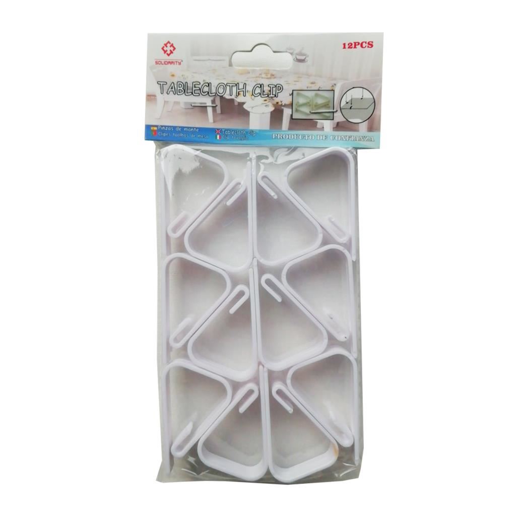 PLASTIC TABLE CLOTH CLIPS 12/PK. AJ061