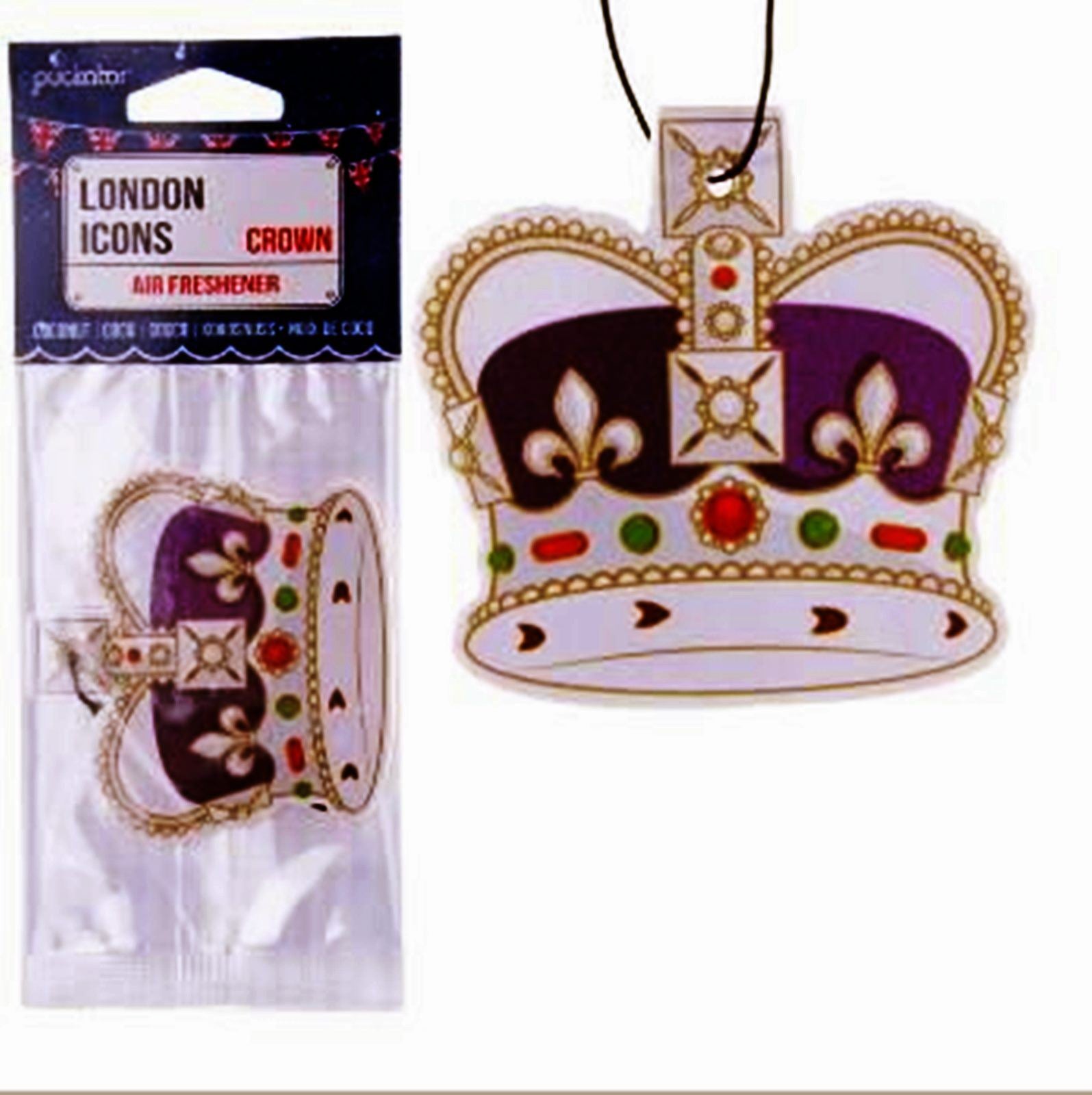 UK LONDON ICONS FRAGRANCED AIR FRESHENER SOUVENIRS GIFT STOCKING BAG FILLER CAR HOME - COCONUT MAJES. AIRF12 \\\AIRF12