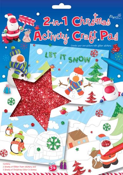 CHRISTMAS 2 IN 1 ACTIVITY CRAFT PAD. AKCP \\\AKCP
