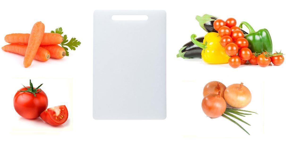 WHITE PLASTIC CUTTING CHOPPING BOARD 27CM X 41CM. AT0071 3000712 \\\AT0071