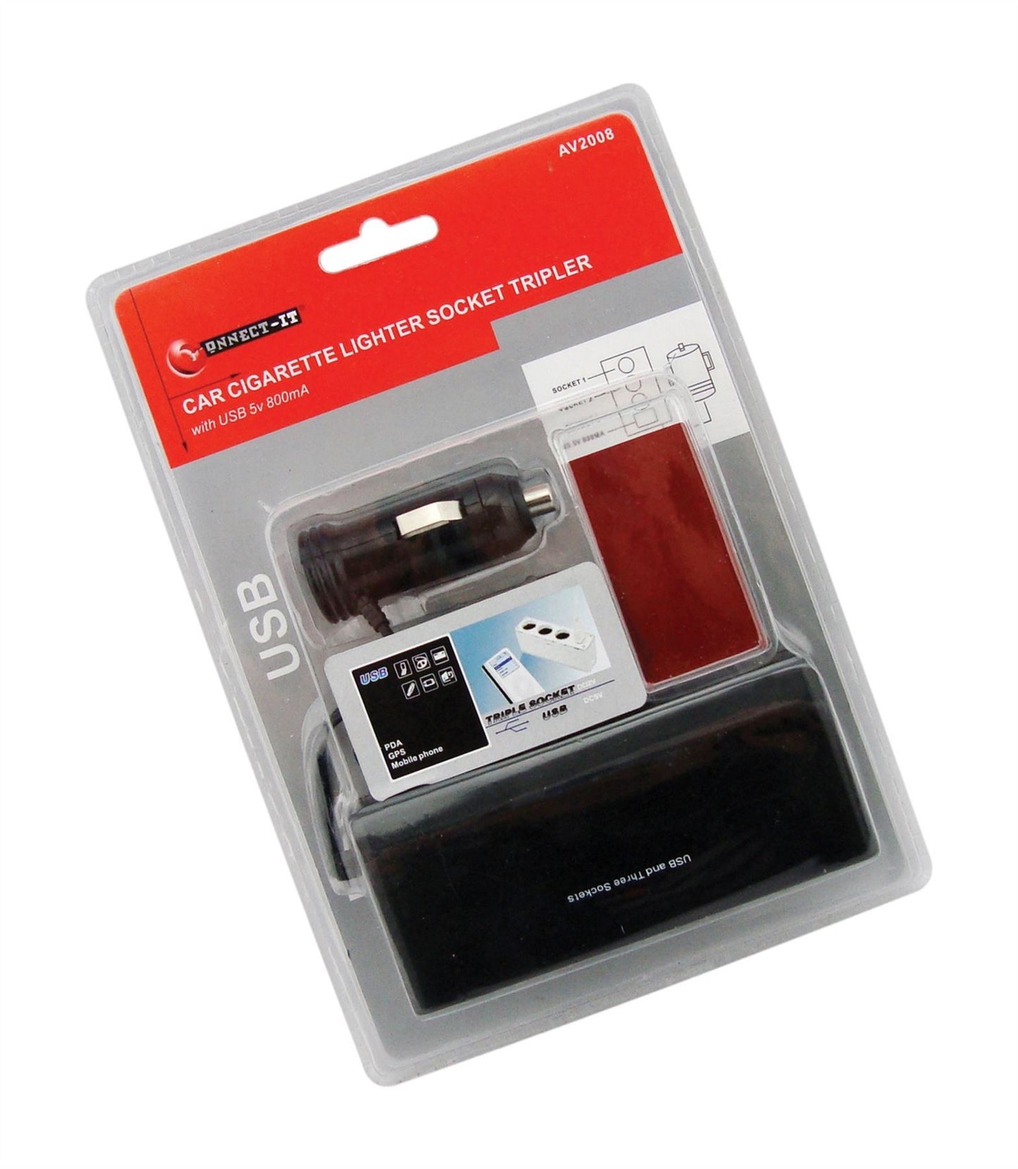ES CAR USB MULTI CHARGER 12V. AV2008 \\\AV2008
