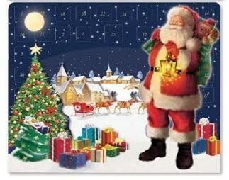 CHRISTMAS SANTA WITH PRESENT  - XMAS TREE DESIGN 3D ADVENT COUNT DOWN CALENDAR. AVNTSANTA \\\AVNTSANTA