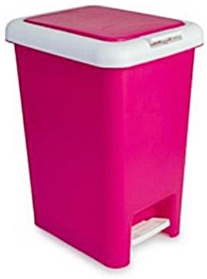PINK 10L DUST BIN PLASTIC WITH COVER. BA115PINK \\\BA115PINK
