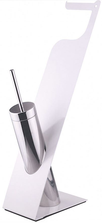 WHITE PELICAN TOILET ROLL AND BRUSH HOLDER. BA6655WH \\\BA6655WH