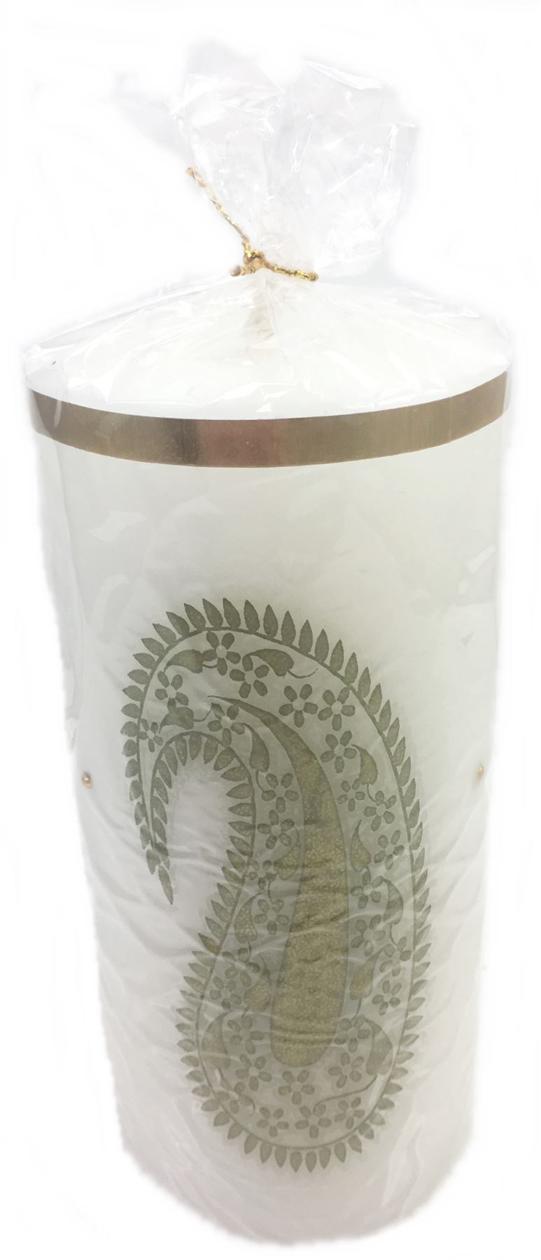 CANDLE WHITE PAISELY. BH116 \\\BH116