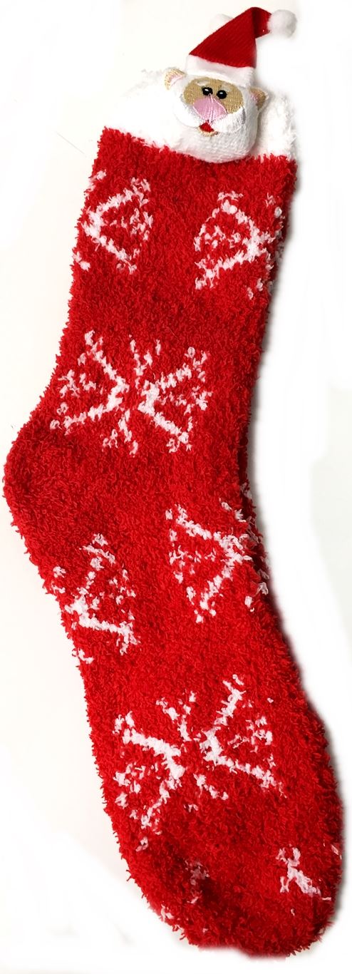 LADIES SNOWFLAKE SANTA XMAS SOCKS. BML72460 \\\BML72460