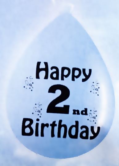 10 HAPPY 2ND BIRTHDAY MULTICOLOUR BALLOONS. BO102 \\\BO102