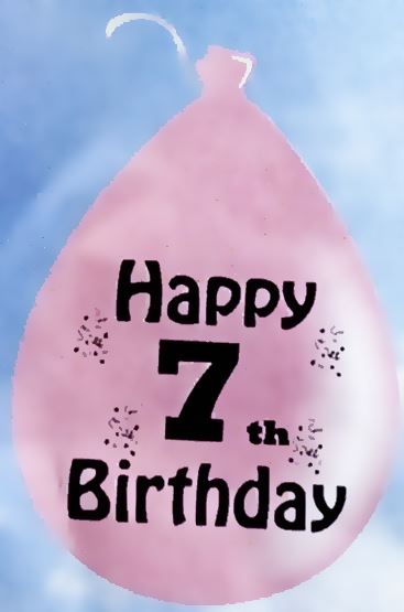 10 HAPPY 7TH BIRTHDAY MULTICOLOUR BALLOONS. BO107 \\\BO107