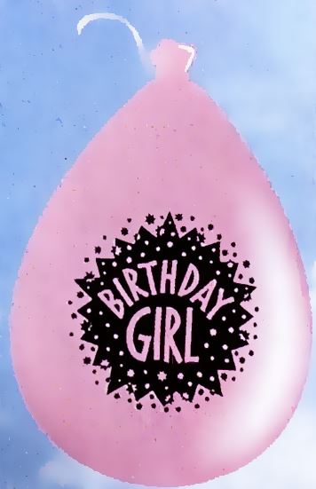 10 BIRTHDAY GIRL PINK BALLOONS. BO173 \\\BO173