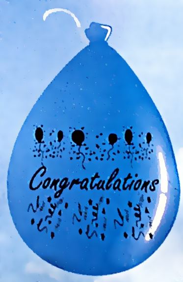 10 CONGRATULATIONS MULTICOLOUR BALLOONS. BO174 \\\BO174