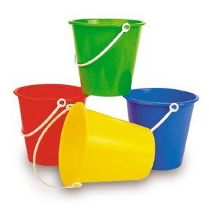 MIXED COLOUR BEACH BUCKETS. BU1140 \\\BU1140