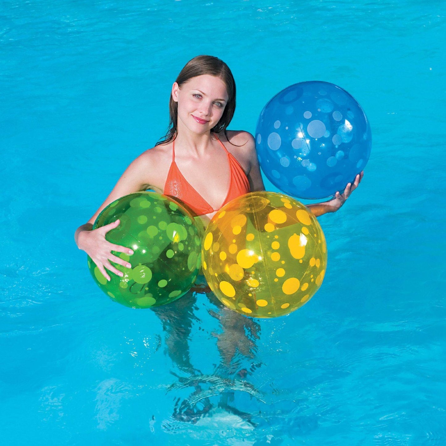GLOBATEK 20 INCH SPOTTED BEACH BALL. BW31013 \\\BW31013