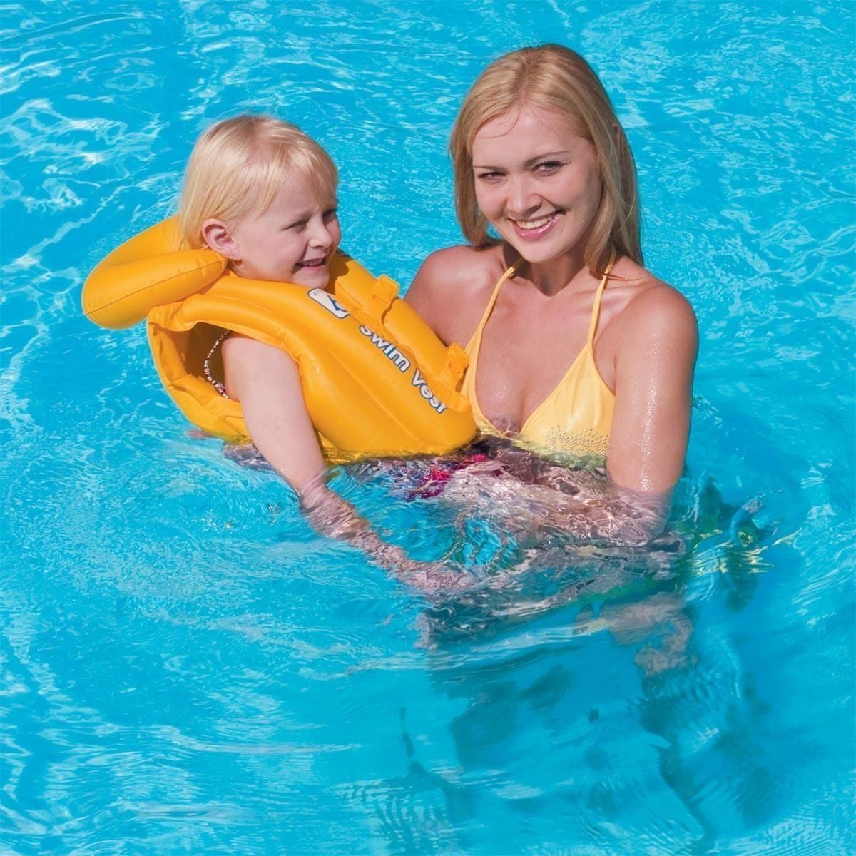 BESTWAY PREMIUM SWIM VEST SWIMMING AID - YELLOW. BW32034 \\\BW32034