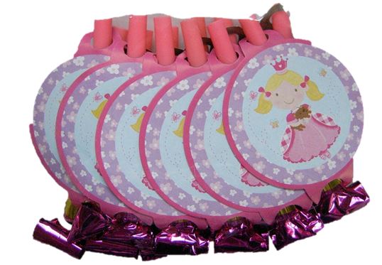 BIRTHDAY PRINCESS - 2X PACKS OF 12 PINK PARTY BLOWOUTS - CASA. CASA \\\CASA