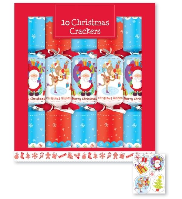 10 CHRISTMAS CRACKERS CUTE CHARACTERS. CFCU \\\CFCU