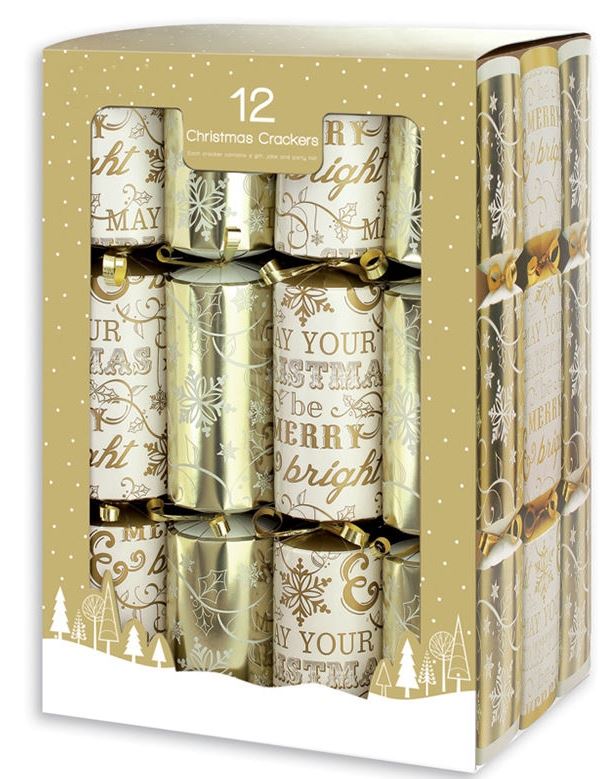 CHRISTMAS CRACKERS CREAM GOLD DESIGN. CTTG \\\CTTG