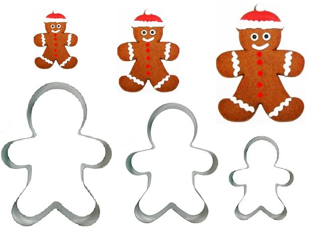 3PCS GINGERBREAD MAN COOKIE CUTTERS. DD025 \\\DD025