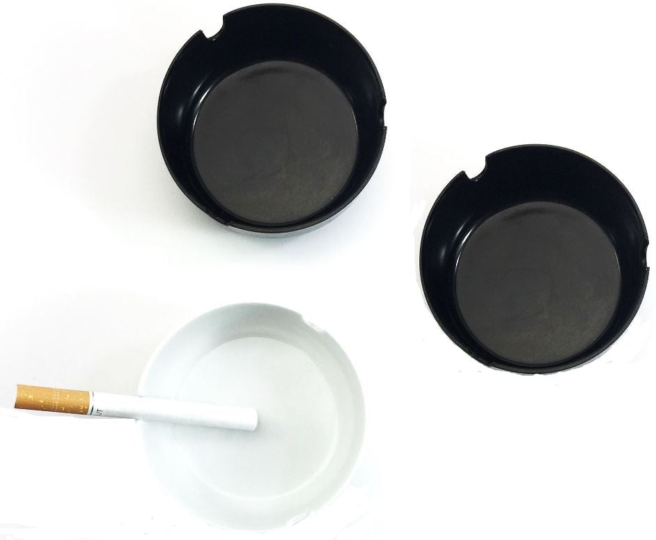 IGNITE BLACK AND WHITE ASHTRAY 3/PK. DGI1012 \\\DGI1012