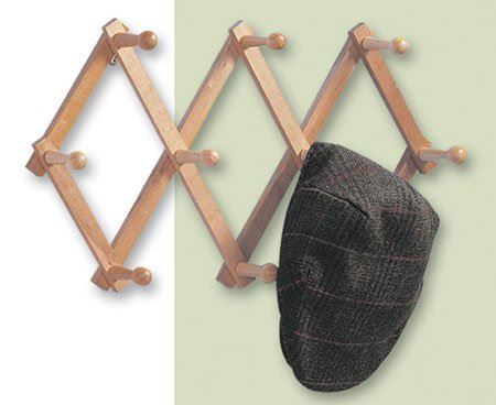 EXPANDABLE 10 HOOKS KITCHEN UTENSILS PEG RACK HARDWOOD MULTI PURPOSE ( HH5335 ). DGI2139 \\\DGI2139