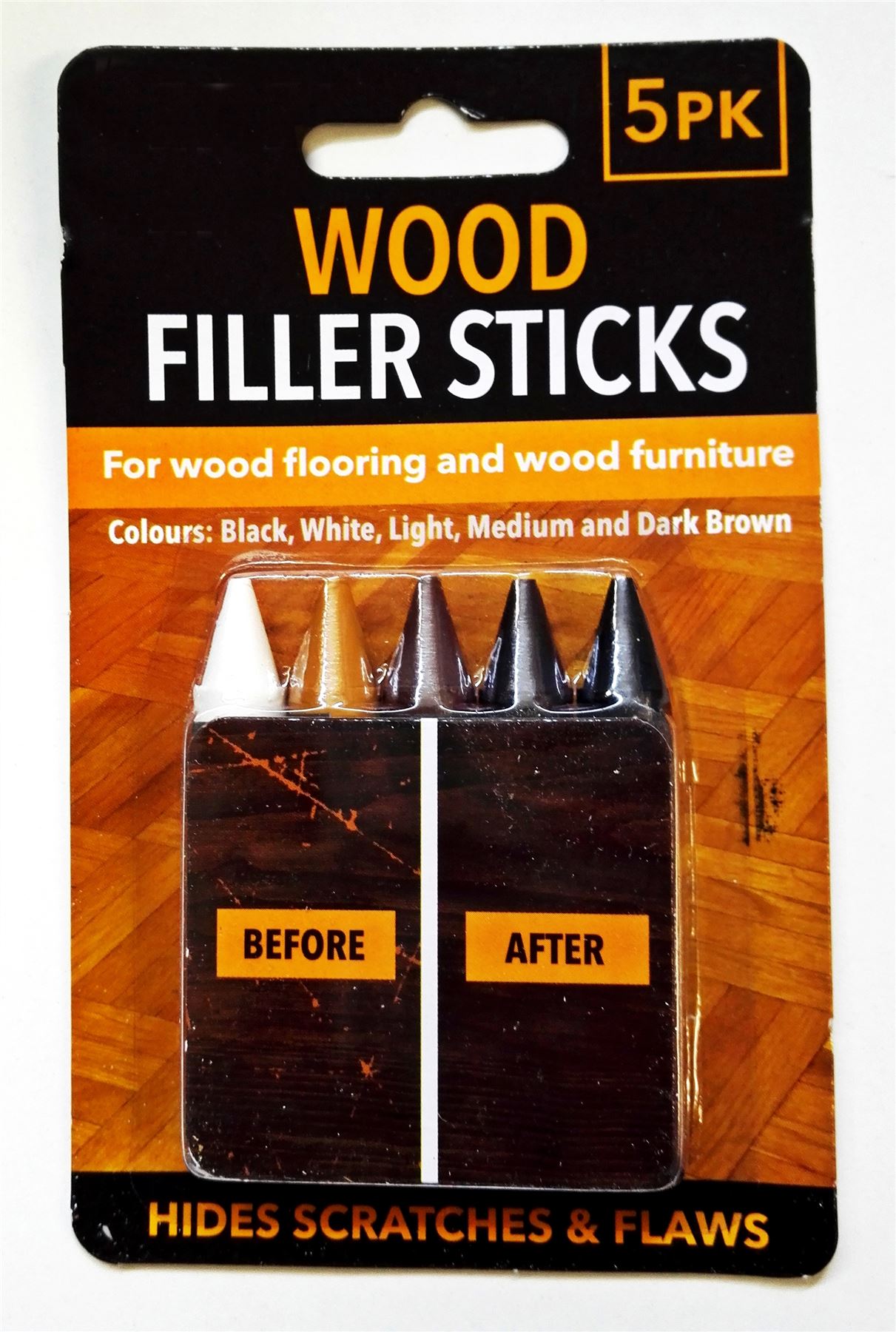 WOOD FILLER STICKS 5 PCS FLOOR COLOUR. 2939 \\\DGI2939