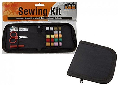 HANDY TRAVEL SEWING KIT IN ZIP UP CASE COTTON SCISSORS. 43828 \\\DI0317