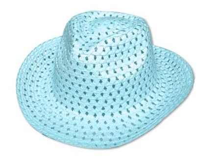 EASTER PARTY COWBOY HAT - ASSORTED COLOUR. DP06289WHITE \\\DP06289BLUE