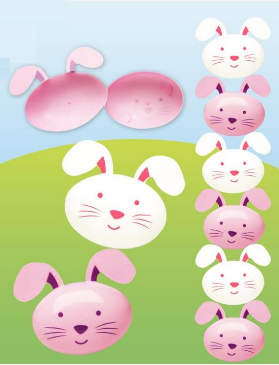 6PK PLASTIC BUNNY EGGS. DP06326 \\\DP06326