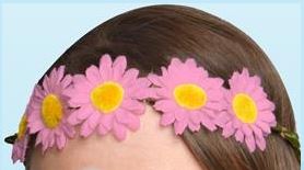 PINK DAISY FLOWER HAIRBAND SPRING EASTER FANCY DRESS. DP06426_PINK \\\DP06426_PINK