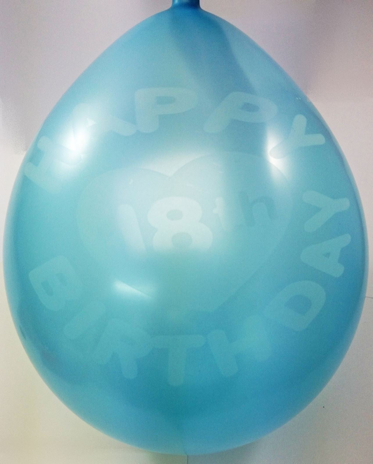 FUN MACHINE 18TH BIRTHDAY BALLOONS 8/PK ** ASSORTED COLOUR**. DP07323BLUE \\\DP07323BLUE