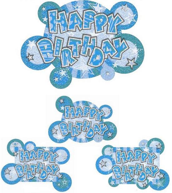 HAPPY BIRTHDAY MOBILE BANNER BLUE. DP07835 \\\DP07835
