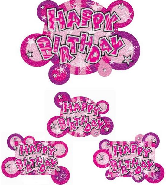HAPPY BIRTHDAY MOBILE BANNER PINK. DP07836 \\\DP07836