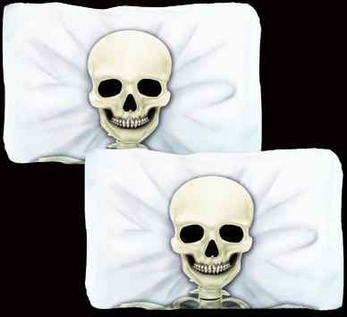 2 SKULL CUSHION COVER. DP11773 \\\DP11773