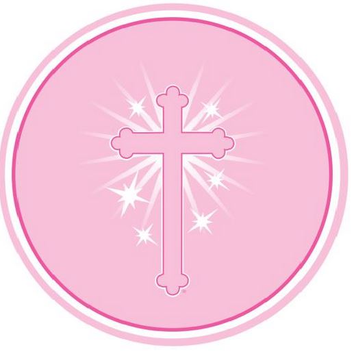 8PK RELIGIOUS PLATES PINK. DP31031 \\\DP31031