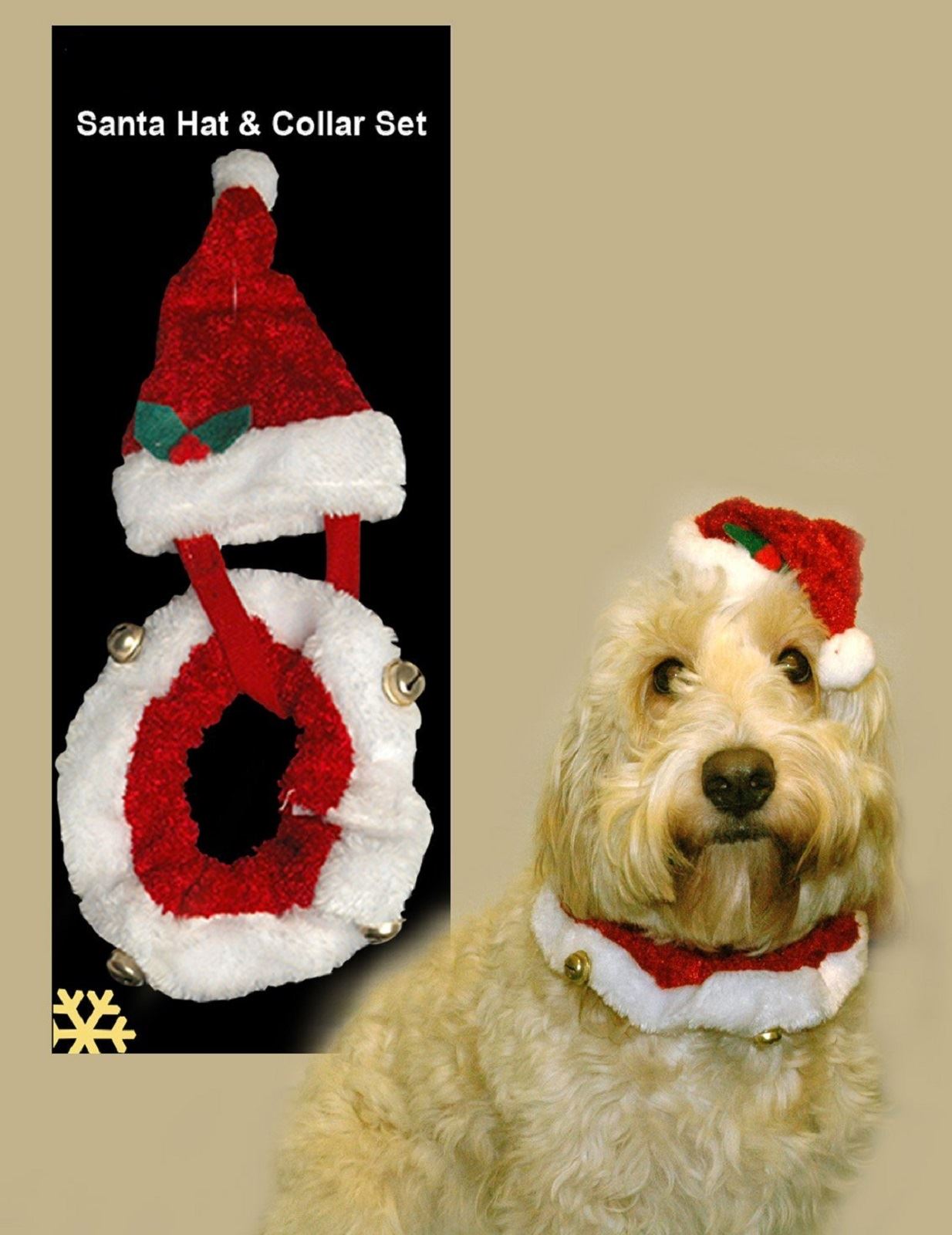 CHRISTMAS FESTIVE PET SANTA HAT BELL COLLAR SET. Z98697 DP54148 \\\DP54148