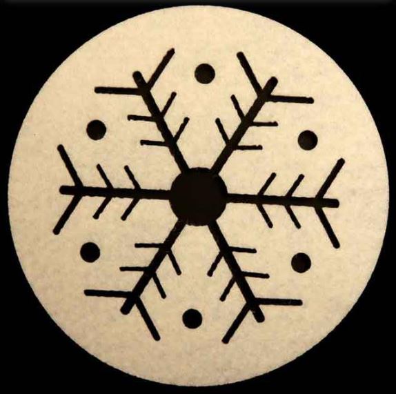 8 CHRISTMAS FELT COASTERS CREAM. DP54765 \\\DP54765