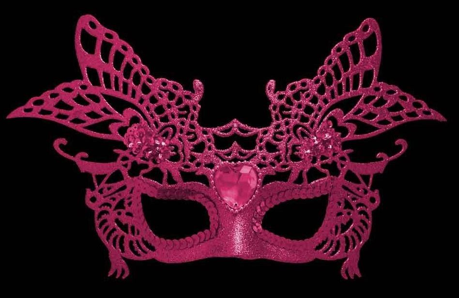 MASQUERADE MASK FUSCHIA. DP54823 \\\DP54823