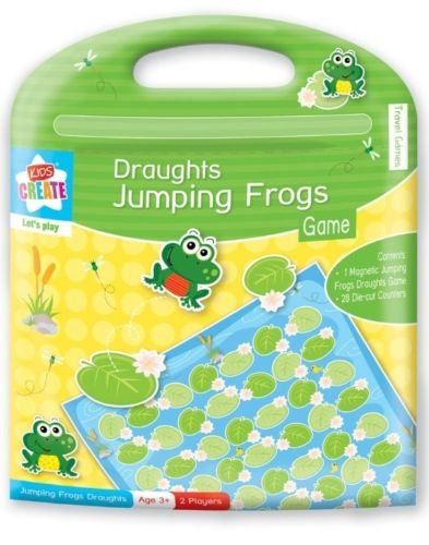 CHILDRENS TRAVEL TRADITIONAL GAME MAGNETIC SET DRAUGHTS JUMPING FROGS. DRPG \\\DRPG
