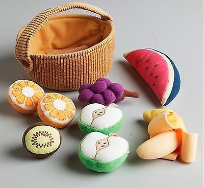 PRESCHOOL KID CHILDREN SOFT TOY FRUIT SHOPPING BASKET GROCER PRETEND FOOD BASKET. DUKTIGFRUIT \\\DUKTIGFRUIT