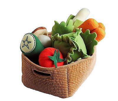 PRESCHOOL KIDS CHILDRENS SOFT TOY VEGETABLES SHOPPING BASKET PRETEND FOOD BASKET. DUKTIGVEG \\\DUKTIGVEG