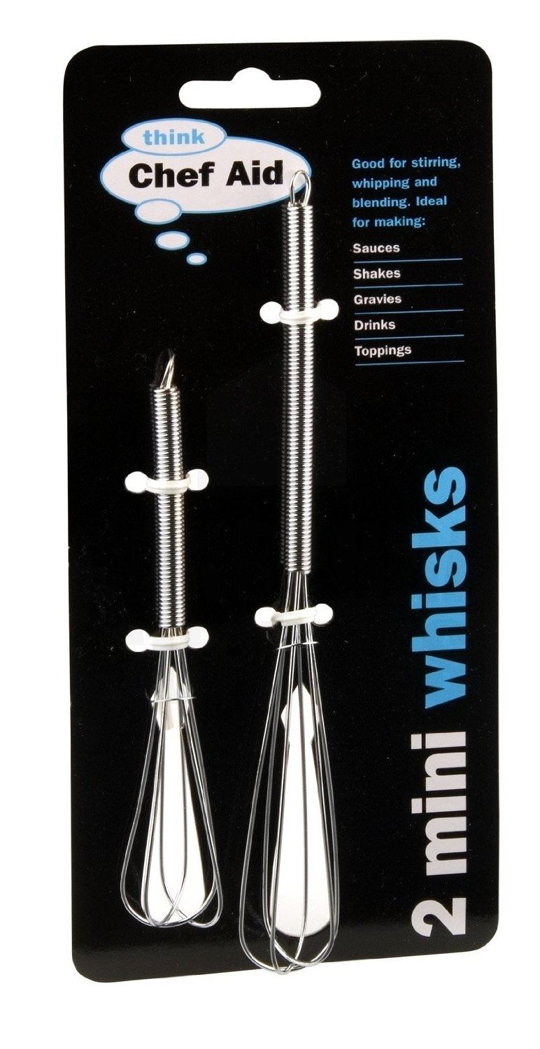 CHEF AID SET 2 MINI WHISKS IN WHITE. 10E21325 \\\E21325