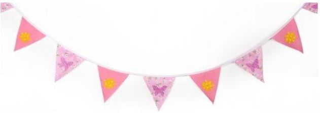 SPRING FABRIC BUNTING PINK. EA0082PINK \\\EA0082PINK