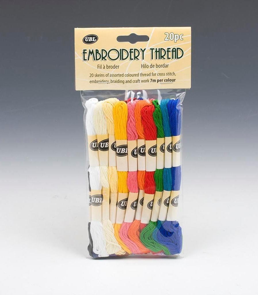 EMBROIDERY THREAD 7M 20/PK. EMB20 \\\EMB20
