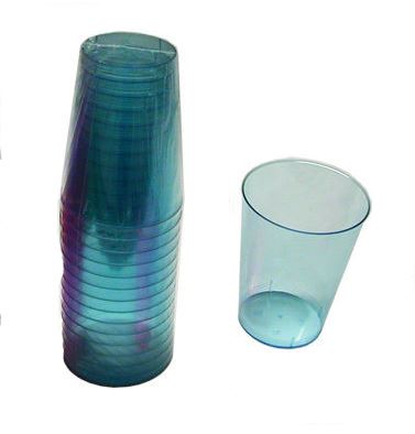 15 PLASTIC NEON BLUE GLASSES TUMBLERS 300ML - 1 PACK. NTUMB15 \\\ES00800BLUE