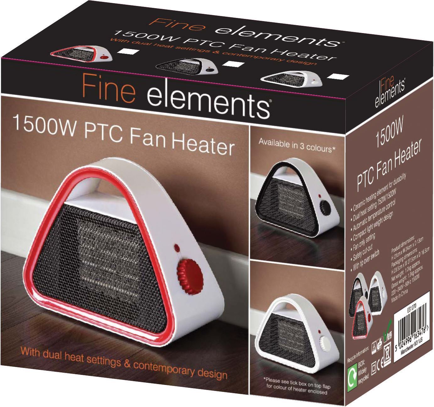 ES PTC HEATER -TRIANGULAR - 1500W. ES1270 \\\ES1270