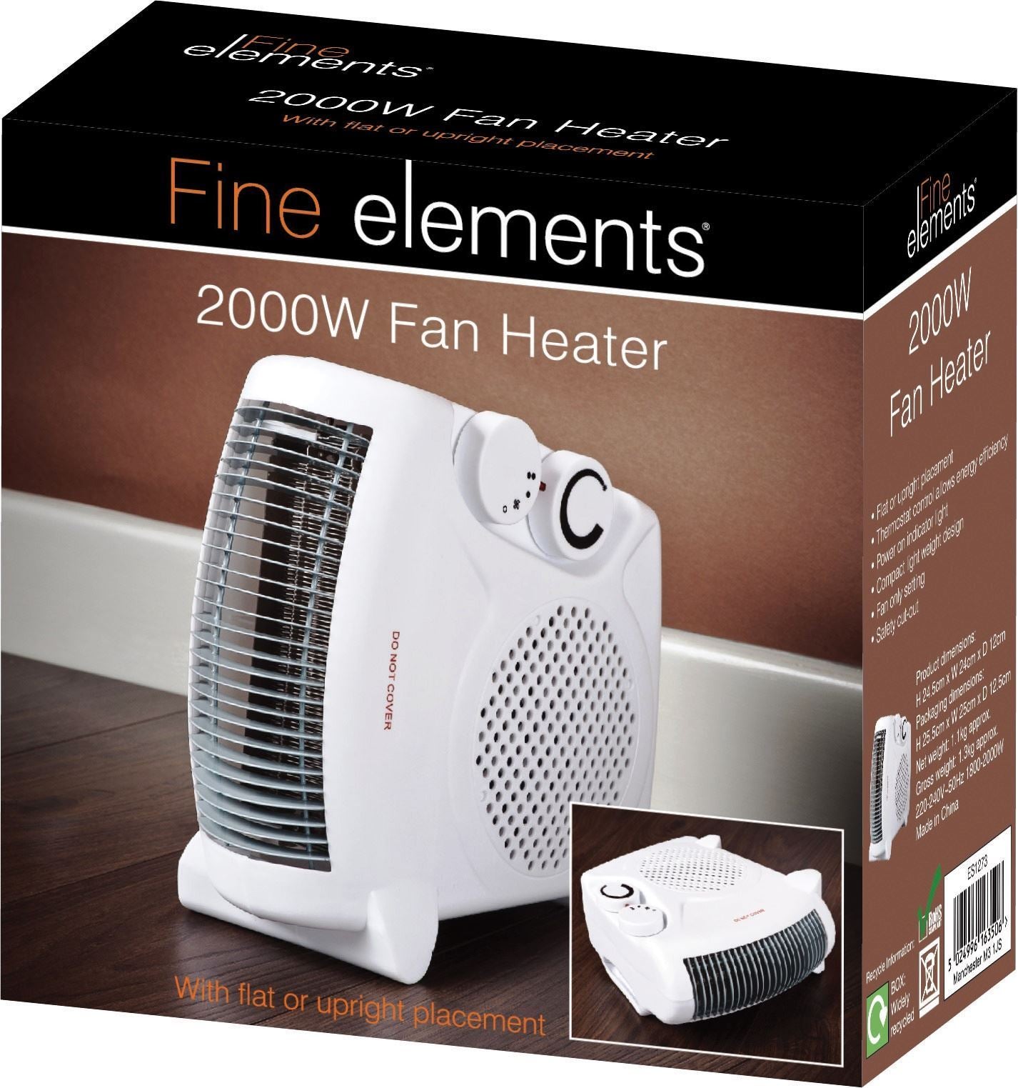 ES HEATER - 2000W FLAT FAN. ES1273 \\\ES1273