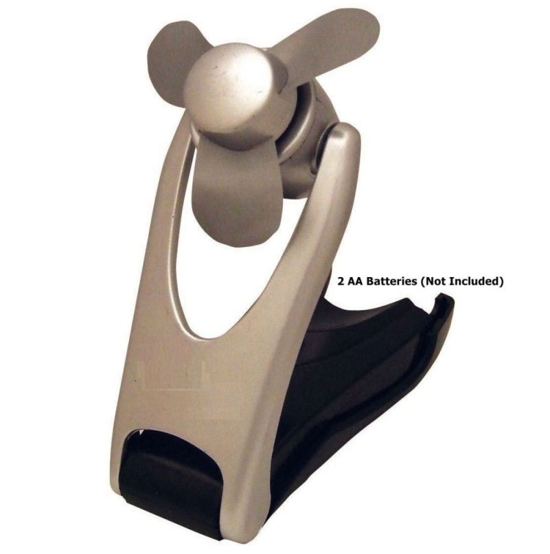 MINI POCKET FOLDING FAN SILVER/BLACK. ES164/RD021 \\\ES164RD021