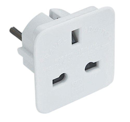 ADAPTOR 3 PIN UK INTO 2 PIN PLUG EURO ( EUROPE TO UK ) 45560. EU0014 \\\EU0014