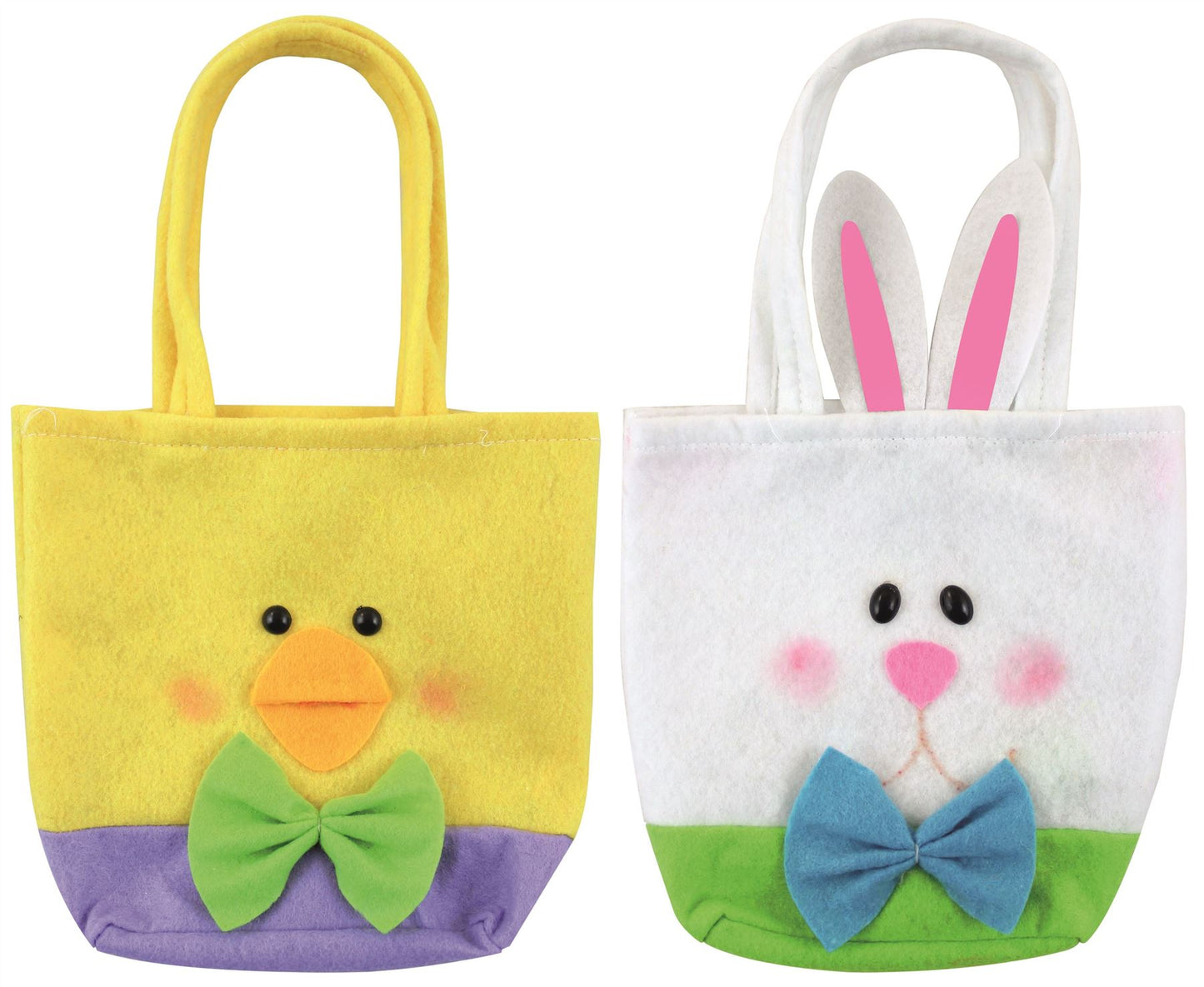BUNNY / CHICK EASTER FELT EGG HUNT GIFT BAG BAGS. EW19395 \\\EW19395
